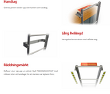 Räddningsstege stål för kaj och brygga